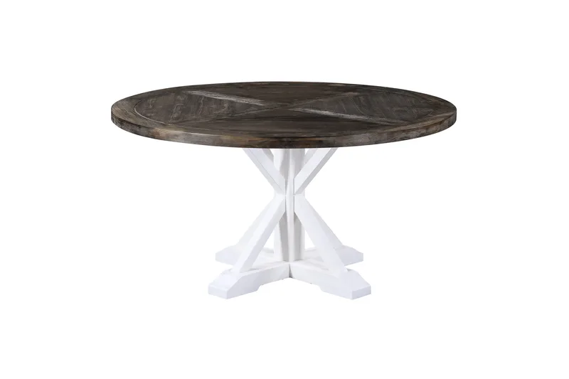 Lyon Spisebord 150 cm Rund - Natur/Hvid - Møbler - Borde - Spisebord og køkkenbord