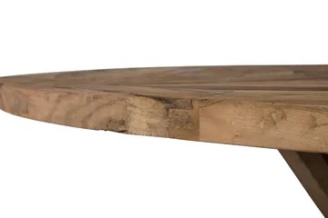 Lyon Vintage Rundt Spisebord 150 cm i Genbrugt Fyr til 6 Personer - Brun - Møbler - Borde - Spisebord og køkkenbord