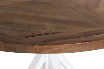 Lyon Vintage Spisebord 120 cm Rund - Natur/Hvid - Møbler - Borde - Spisebord og køkkenbord