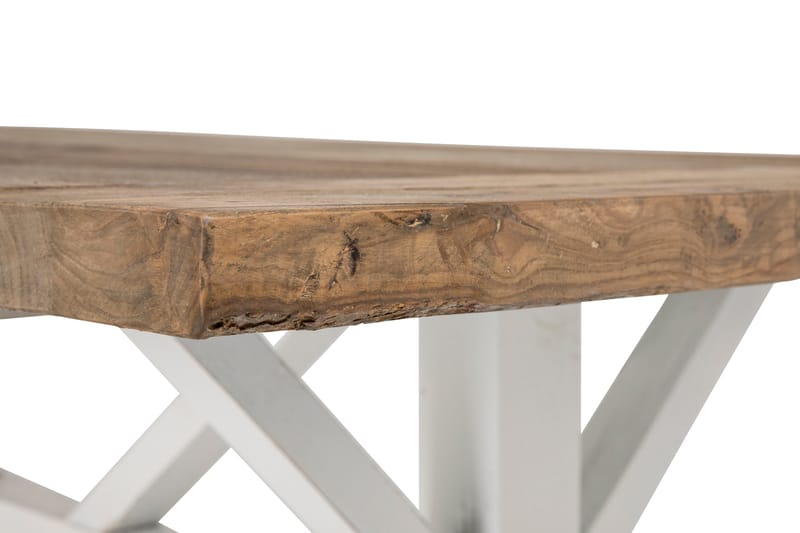 Lyon Vintage Spisebord 200 cm Udvideligt - Vintage Natur/Hvid - Møbler - Borde - Spisebord og køkkenbord