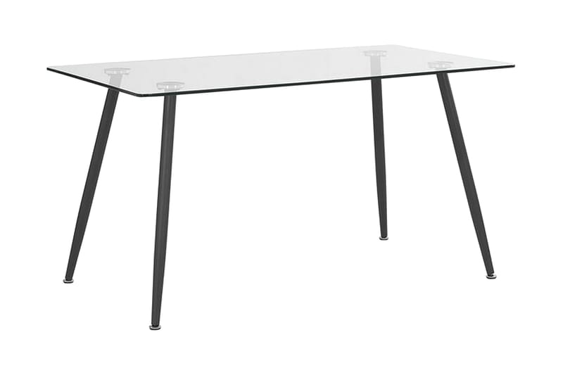 Maceys Spisebord 140 cm - Glas/Sort - Møbler - Borde - Spisebord og køkkenbord