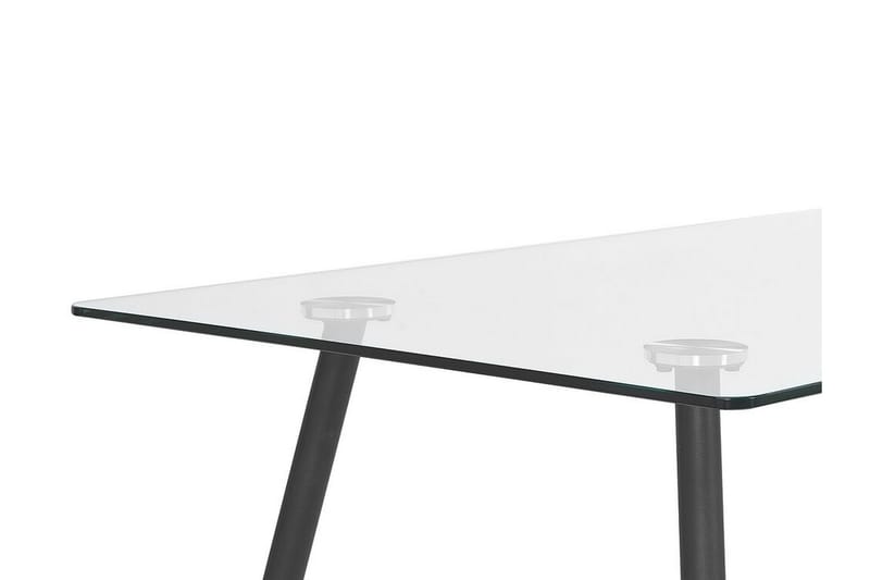 Maceys Spisebord 140 cm - Glas/Sort - Møbler - Borde - Spisebord og køkkenbord
