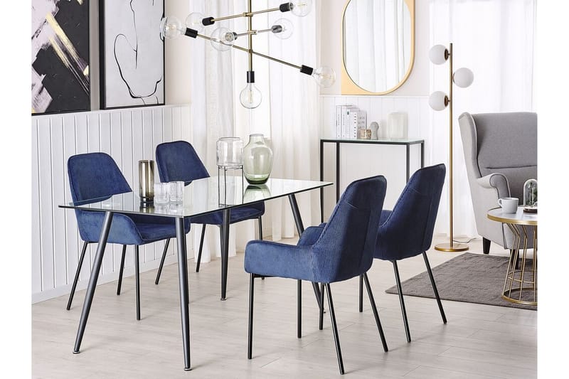 Maceys Spisebord 140 cm - Glas/Sort - Møbler - Borde - Spisebord og køkkenbord