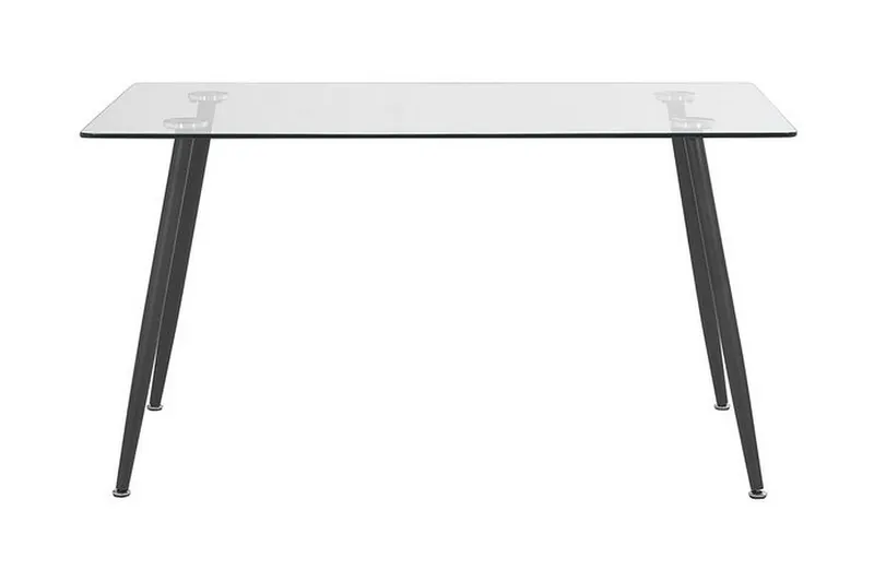 Maceys Spisebord 140 cm, Glas/Sort