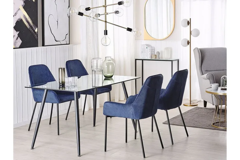 Maceys Spisebord 140 cm - Glas/Sort - Møbler - Borde - Spisebord og køkkenbord