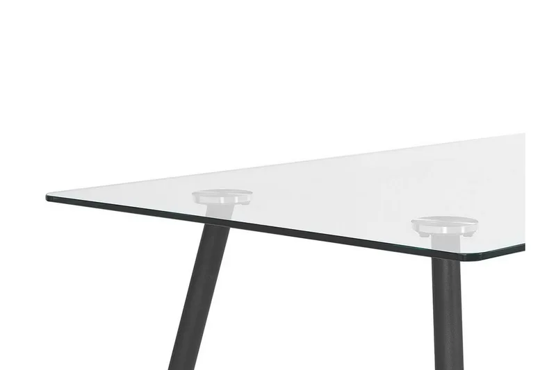 Maceys Spisebord 140 cm - Glas/Sort - Møbler - Borde - Spisebord og køkkenbord