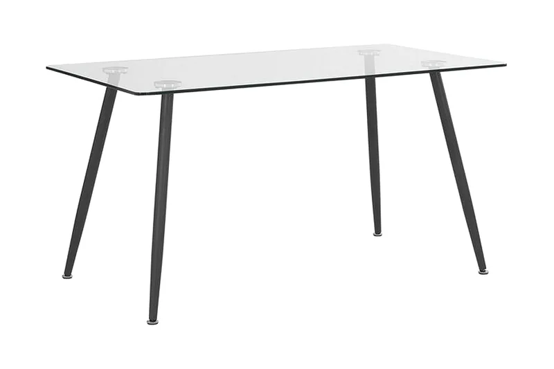 Maceys Spisebord 140 cm - Glas/Sort - Møbler - Borde - Spisebord og køkkenbord