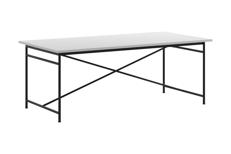Mae Spisebord 200 cm - Hvid/Sort - Spisebord og køkkenbord