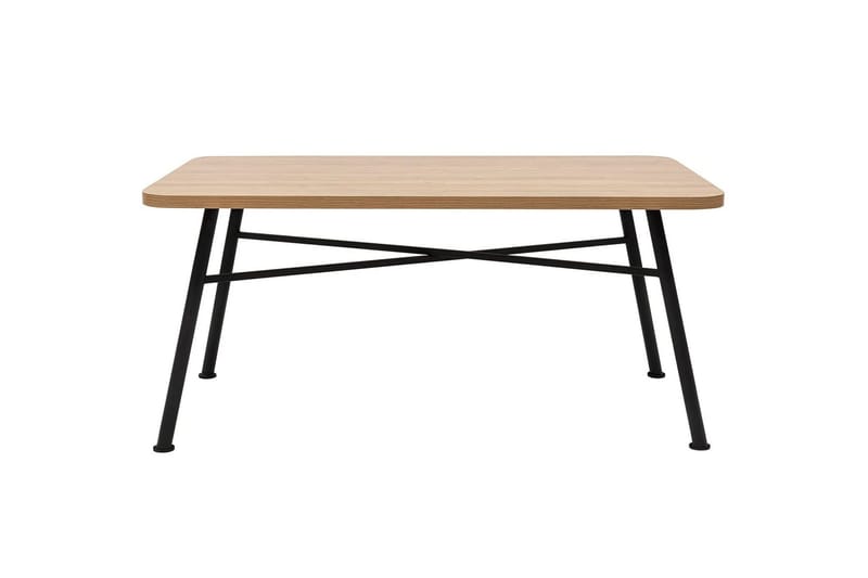 Makwana Rektangulært Spisebord 160 cm i Træ med Metalben - Nature - Møbler - Borde - Spisebord og køkkenbord