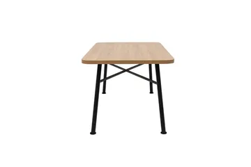 Makwana Rektangulært Spisebord 160 cm i Træ med Metalben - Nature - Møbler - Borde - Spisebord og køkkenbord