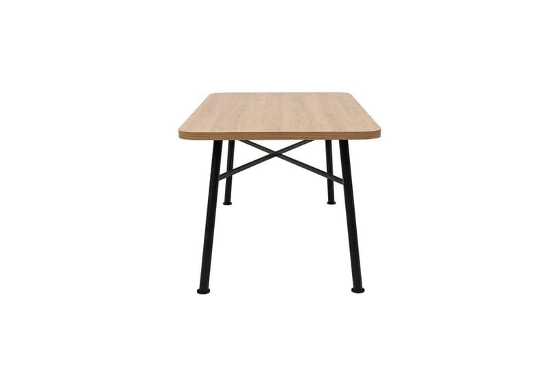 Makwana Rektangulært Spisebord 160 cm i Træ med Metalben - Nature - Møbler - Borde - Spisebord og køkkenbord
