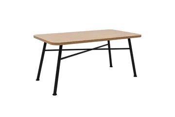 Makwana Rektangulært Spisebord 160 cm i Træ med Metalben - Nature - Møbler - Borde - Spisebord og køkkenbord
