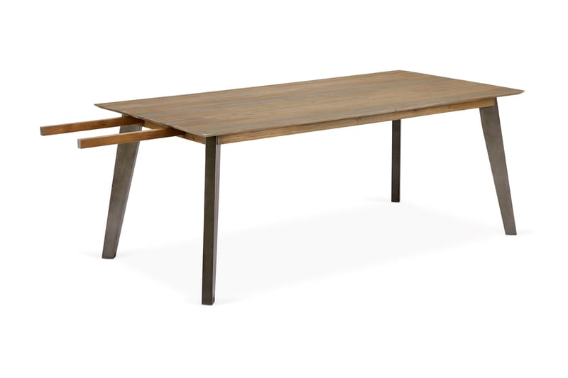 Malaga Udvideligt Spisebord 200 cm - Brun/Sølv - Spisebord og køkkenbord