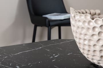 Marbs Ottekantet Spisebord 110 cm i Træ med Marmorlook - Sort - Møbler - Borde - Spisebord og køkkenbord