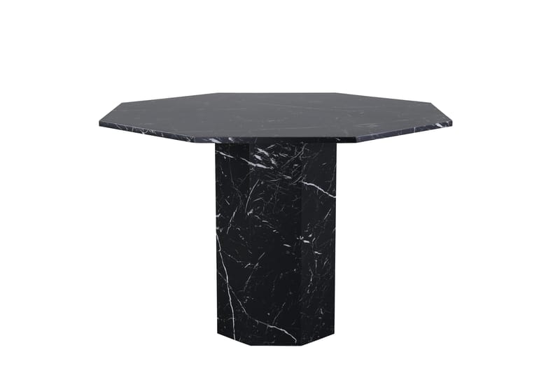Marbs Spisebord 110 cm Rundt - Sort - Møbler - Borde - Spisebord og køkkenbord