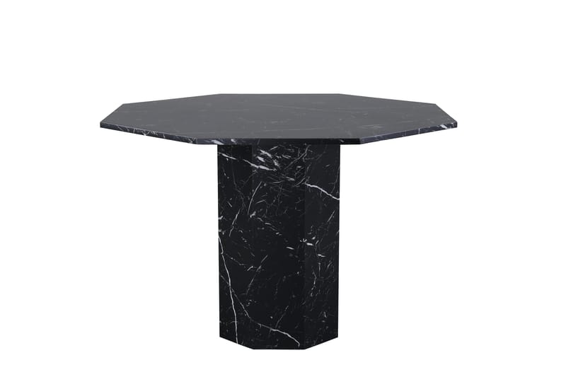 Marbs Spisebord 110 cm Rundt Sort - Spisebord og køkkenbord