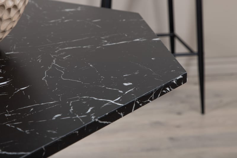 Marbs Spisebord 110 cm Rundt Sort - Spisebord og køkkenbord