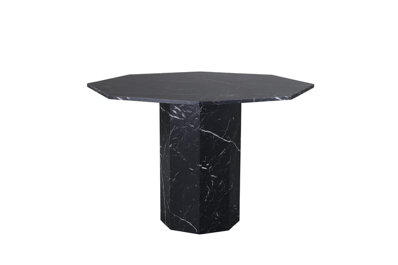 Marbs Spisebord 110 cm Rundt - Sort - Møbler - Borde - Spisebord og køkkenbord