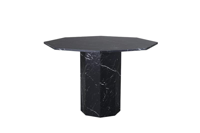 Marbs Spisebord 110 cm Rundt - Sort - Møbler - Borde - Spisebord og køkkenbord