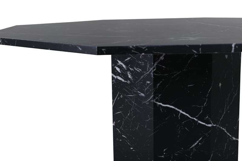 Marbs Spisebord 110 cm Rundt - Sort - Møbler - Borde - Spisebord og køkkenbord