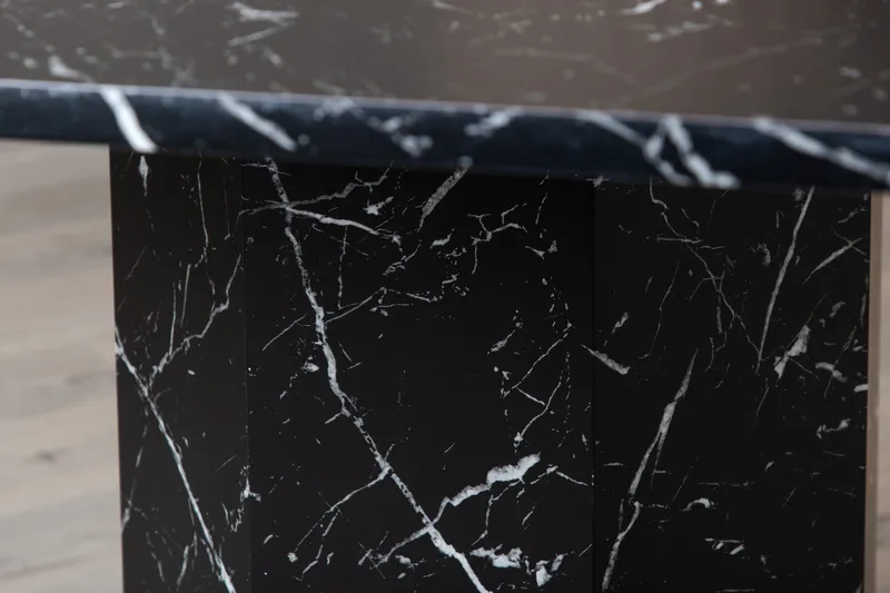 Marbs Spisebord 110 cm Rundt - Sort - Møbler - Borde - Spisebord og køkkenbord