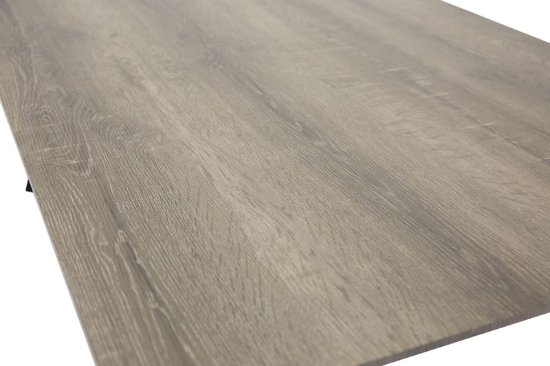 Marina Rektangulært Spisebord 180 cm i Træ med Eg- og Metaludseende - Gråbeige - Møbler - Borde - Spisebord og køkkenbord