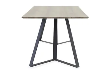 Marina Rektangulært Spisebord 180 cm i Træ med Eg- og Metaludseende - Gråbeige - Møbler - Borde - Spisebord og køkkenbord