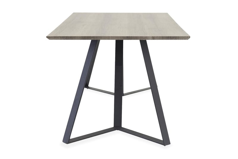 Marina Rektangulært Spisebord 180 cm i Træ med Eg- og Metaludseende - Gråbeige - Møbler - Borde - Spisebord og køkkenbord