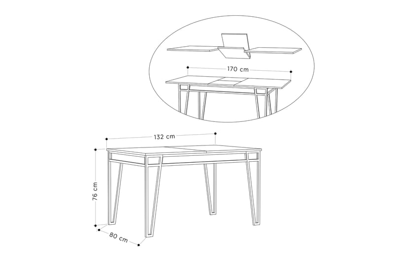 MatbordAntracit - Spisebord og køkkenbord