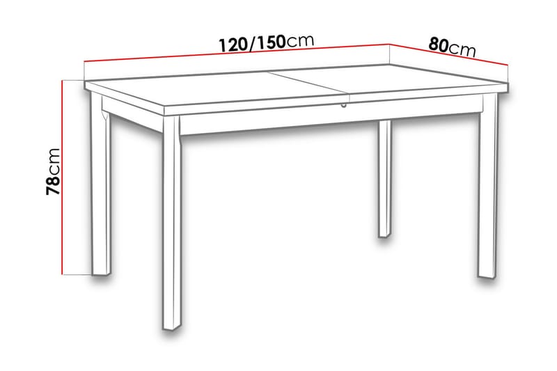Max spisebord 120x80x78 cm - Træ / natur - Møbler - Borde - Spisebord og køkkenbord