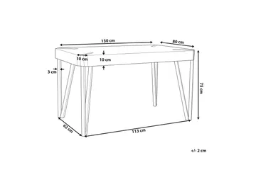 Mcgetrick Spisebord 130x80 cm - Træ / natur - Møbler - Borde - Spisebord og køkkenbord
