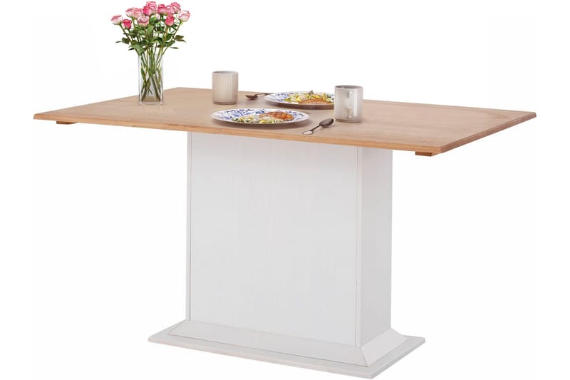 Meral spisebord 105 cm - hvid/Brun - Spisebord og køkkenbord