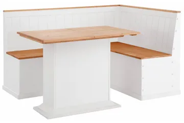 Meral spisebord 105 cm - hvid/Brun - Møbler - Borde - Spisebord og køkkenbord