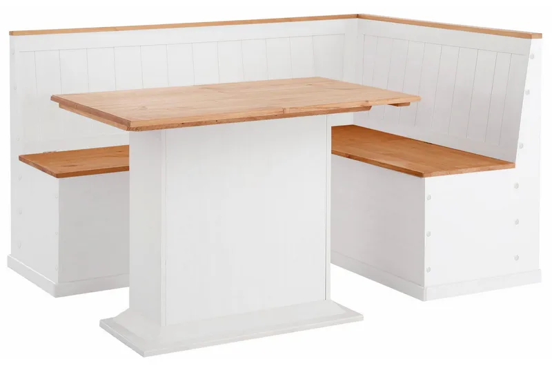 Meral spisebord 105 cm - hvid/Brun - Møbler - Borde - Spisebord og køkkenbord