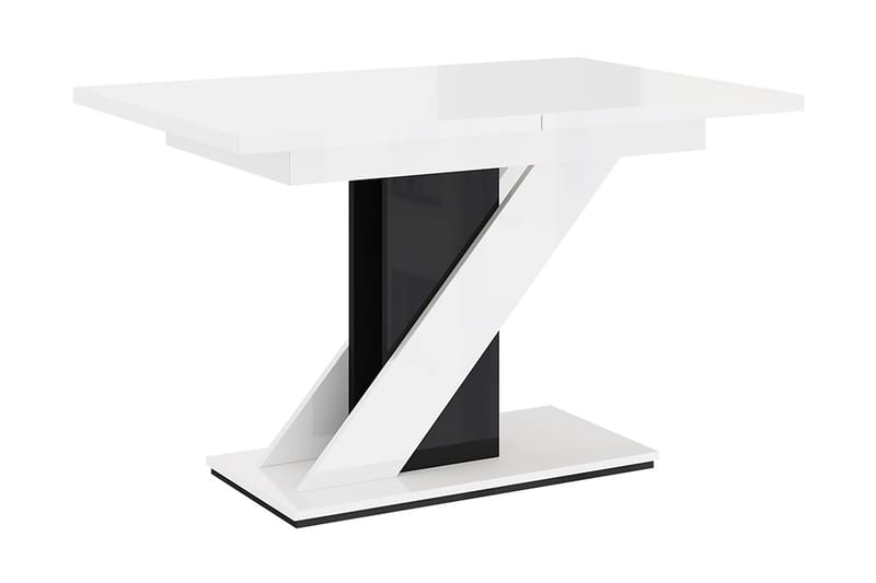 Meva Spisebord 120 cm - Hvid/Sort - Møbler - Borde - Spisebord og køkkenbord