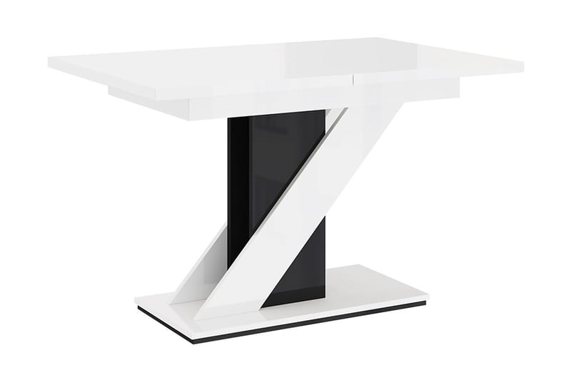 Meva Spisebord 120 cm - Hvid/Sort - Spisebord og køkkenbord