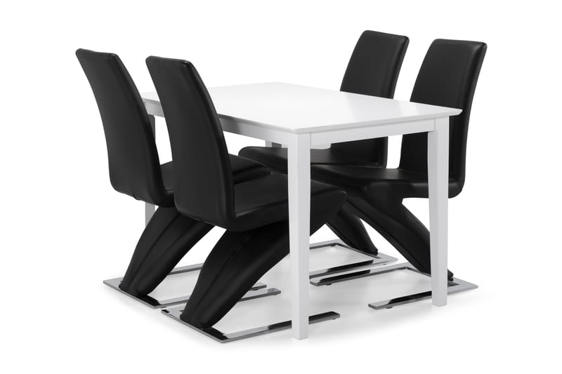 Michigan Spisebord 120 cm - Hvid/Sort - Spisebord og køkkenbord