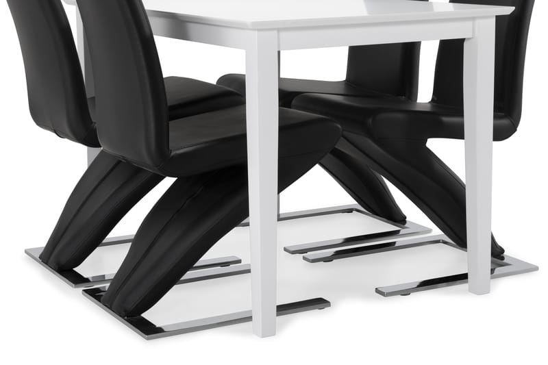 Michigan Spisebord 120 cm - Hvid/Sort - Spisebord og køkkenbord