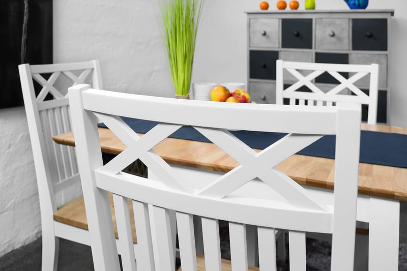Mien Udvideligt Spisebord 62 cm - Hvid/Træ - Møbler - Borde - Semmenfoldeligt bord