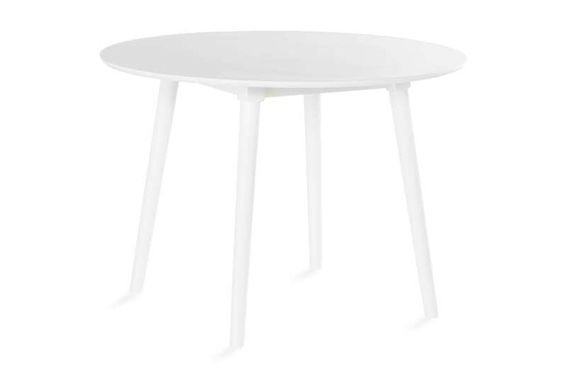 Mioveni Spisebord 106 cm Rund - Hvid - Spisebord og køkkenbord