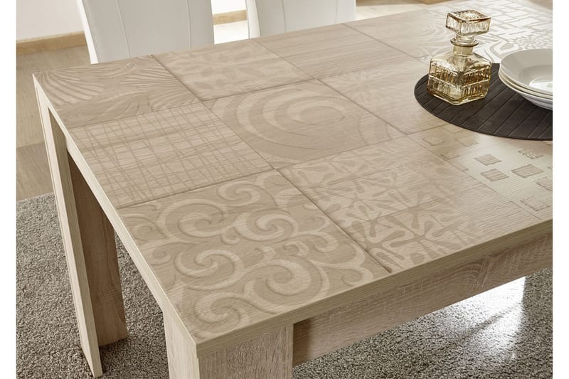Mironne Udvideligt Spisebord 180 cm - Hvid/Beige/Grå - Møbler - Borde - Spisebord og køkkenbord