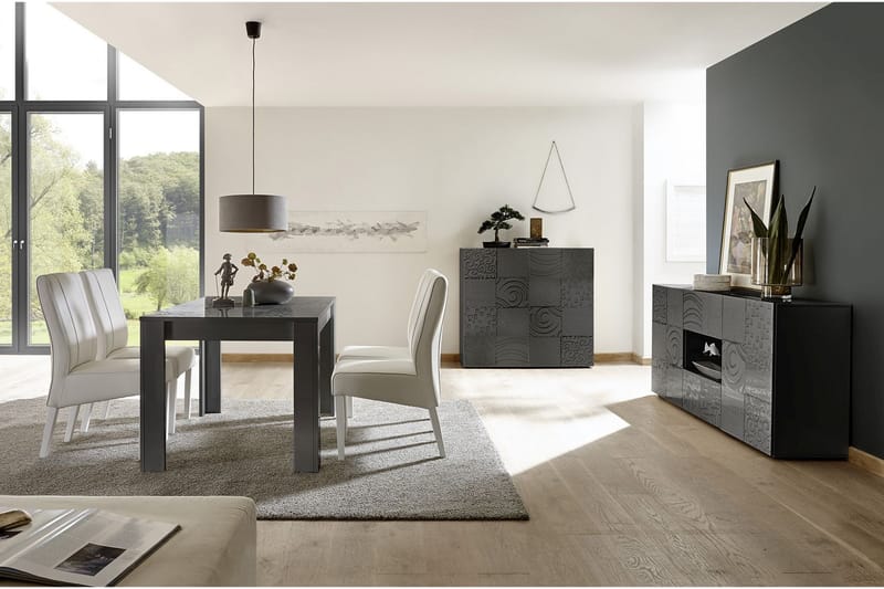 Mironne Udvideligt Spisebord 180 cm - Hvid/Beige/Sort/Grå - Møbler - Borde - Spisebord og køkkenbord