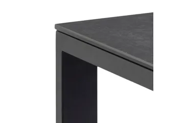 Misam Stort Rektangulært Spisebord 200 cm med Glasplade, Beton- og Metaludseende - Mørkegrå - Møbler - Borde - Spisebord og køkkenbord