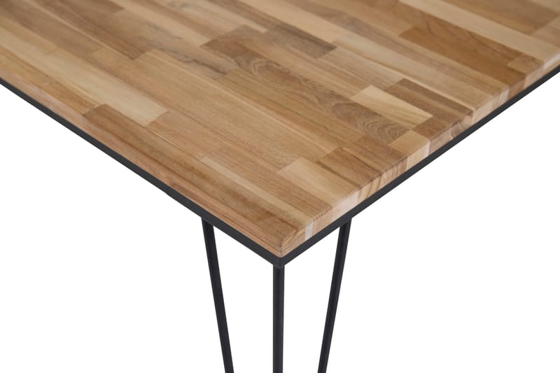 Miva Spisebord 80 cm Teak/Brun/Sort/Natur - Spisebord og køkkenbord