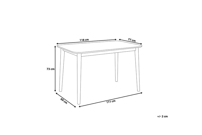 Modesto Spisebord 118 cm - Grå - Spisebord og køkkenbord