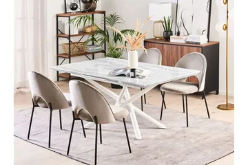 Moirax Spisebord 200 cm Sammenfoldeligt - Hvid - Møbler - Borde - Spisebord og k økkenbord