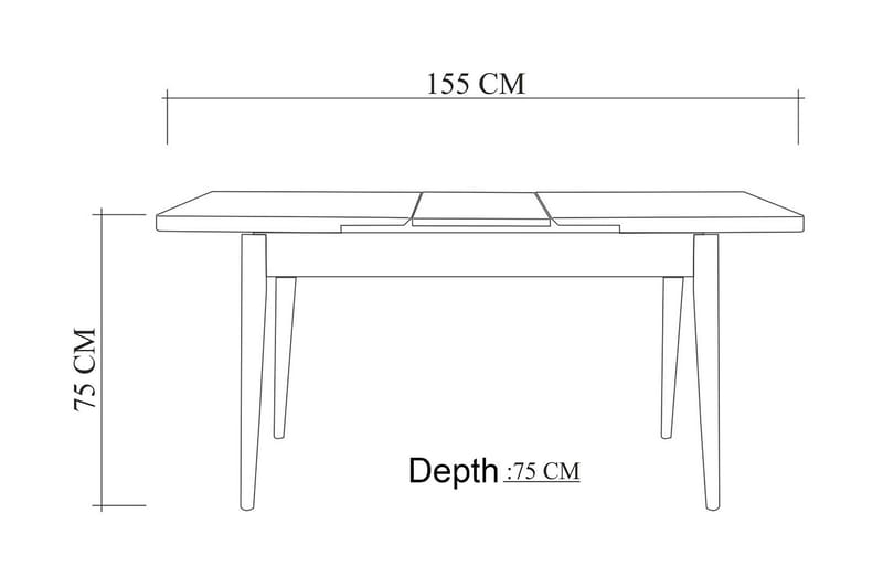 Molgachi Spisebord 120x75x120 cm - Hvid - Møbler - Borde - Spisebord og køkkenbord