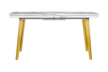 Mosby Spisebord 200 cm Sammenfoldeligt - Hvid/Guld - Møbler - Borde - Spisebord og køkkenbord