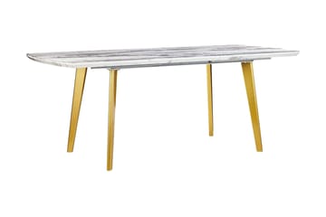 Mosby Spisebord 200 cm Sammenfoldeligt - Hvid/Guld - Møbler - Borde - Spisebord og køkkenbord