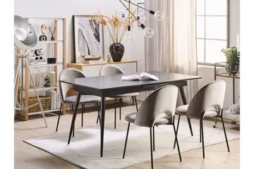 Mundon Spisebord 200 cm Sammenfoldeligt - Sort - Møbler - Borde - Spisebord og køkkenbord